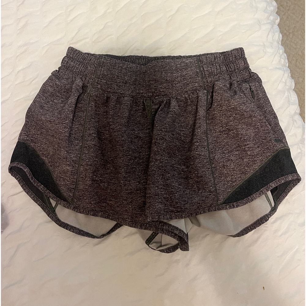 Size 4 grey lululemon hotty hot shorts! 2.5 inch!